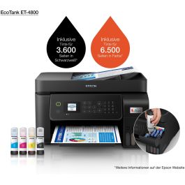 Epson EcoTank ET-4800 Multifunción Inyección Color, Imprimir, Fax, Copia, Escaneado, WLAN