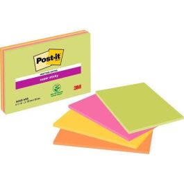 Post-it Super Sticky Bloc de Notas Adhesivas 152x101mm 45 Hojas Pack de 4 Unidades Colores Neón Precio: 7.49999987. SKU: B18EEY2DTB