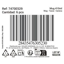 Mug Inde 410 ml Black Clay - Surtido Md (24 Unidades)