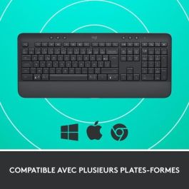 Logitech - Teclado inalámbrico - Ergonomico completo con - SEADSETS -SIGNATURA K650 - Graphite