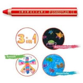 STAEDTLER 140 Lápices de Colores Noris junior Suaves, Multicolor, Madera, Set de 6 Piezas, Sacapuntas Incluido, para Niños +2 Años