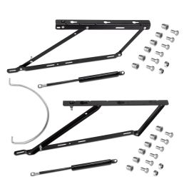 Emuca Juego de mecanismos elevables para cama canapé, apertura frontal, para camas de 135 cm, Acero, Pintado negro Precio: 48.50000045. SKU: B1HQ7D625W