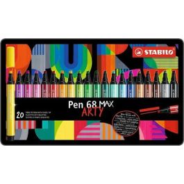 Rotulador Fibra Stabilo Pen 68 Max Arty Line Estuche Metal De 20 (Set de 5) Precio: 158.79000005. SKU: B16J4VVALG