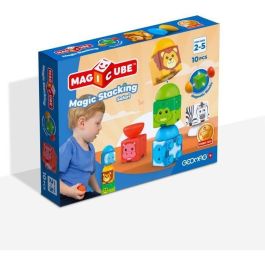 Geomag GEO0871772003052 Bloques Magnéticos Safari - 10 Piezas - Plástico Reciclado - Educativo - A partir de 12 Meses