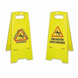 Normaluz Panel precaución suelo mojado amarillo/rojo/negro 30x21x62 cm