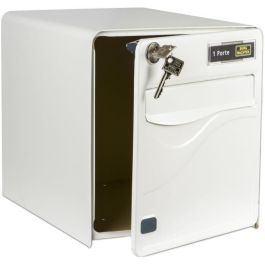Burg-Wächter BUR3572010525158 Tervo Baltic Buzón 1 Puerta, de pie, Acero Galvanizado, Apertura Lateral, Blanco