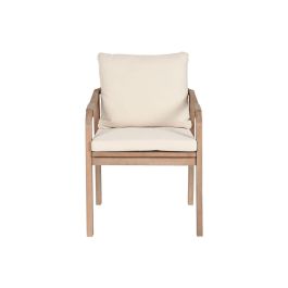 DKD Home Decor Mesa Comedor Terraza y Jardín Roda Marrón Beige Acacia/Poliéster 170 x 90 x 75 cm Set 7 Piezas