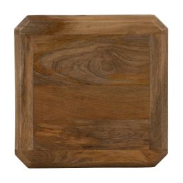 Mesa Auxiliar Marrón Madera de Mango 40 X 40 X 60 cm