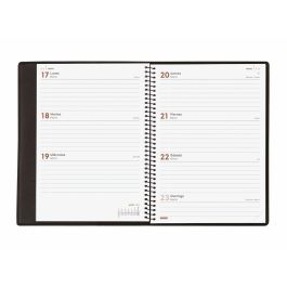 Agenda Finocam DUOBAND E10 Negro A5 15,5 x 21,2 cm 2025 Bloc de Notas