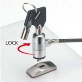 eSTUFF Super Adhesive Plate Tablet/Computer locking kit with Security lock with keys for K-Slot
