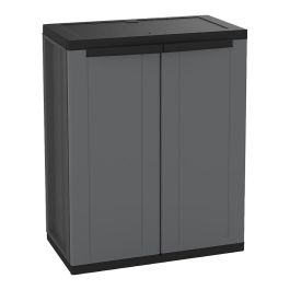 Terry Armario J-base 268, Polipropileno, Gris oscuro, 1 balda regulable, Cierre con candado, 68x37.5x85 cm