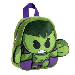 Cerdá Mochila Guardería Personaje Peluche Hulk Los Vengadores Verde 18x22x4 cm para recién nacidos