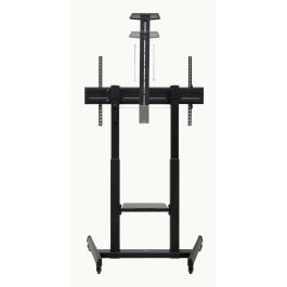 TooQ FS20406HM-B Aquiles Soporte de Suelo con Ruedas para Pantallas 60-100" Altura Ajustable VESA 200x200-1000x600mm 120kg Negro