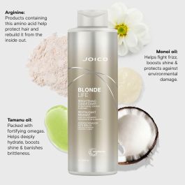 Joico Acondicionador brillo BLONDE LIFE brightening conditioner para cabello rubio, teñido o decolorado 1000 ml