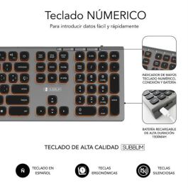 SUBBLIM Teclado Bluetooth/2.4G Master iluminado Ext G/N