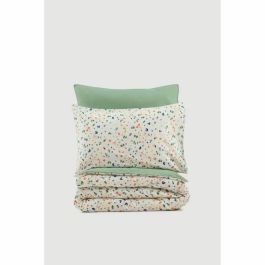 Juego de Cama Completo: Funda Nórdica 220x240 cm + 2 Fundas de Almohada 60x60 cm, 100% Algodón Verde - Ref. ASI8683743799343