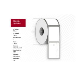 Capture Label 45 x 32mm, Core 76mm, Direct Thermal, Coated, Permanent, No perforation, 5180 labels per roll, 10 rolls per box. Precio: 142.99000034. SKU: B14NYYHXMM