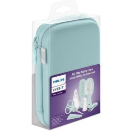 Kit de cuidado para bebés Philips Avent: cortaúñas, tijeras, 3 limas, peine, cepillo para el pelo, aspirador nasal y cepillo de dientes. Kit de cuidado para bebés Philips Avent: cortaúñas, tijeras, 3 limas, peine, cepillo para el pelo, aspirador nasal y cepillo de dientes.