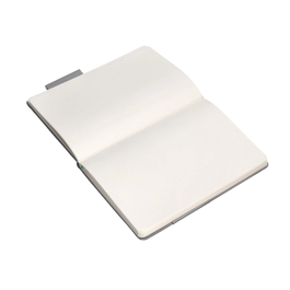 Antartik Cuaderno A5 Tapa Dura Hojas Lisas Gris y Turquesa 100 Hojas 80gr FSC Cierre Gomilla Bolsillo Sobre