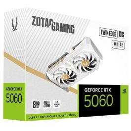 Zotac GAMING GeForce RTX 5060 Twin Edge OC White Edition NVIDIA 8 GB GDDR7 - Tarjeta Gráfica para Gaming, PCI Express 5.0