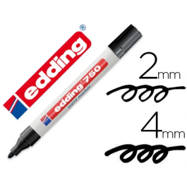 Edding Marcador Permanente 750 Tinta Opaca Brillante Negro (Set de 10) Grosor 2-4 mm Resistente a la Luz y al Desgaste (Set de 10) Precio: 31.58999998. SKU: S8421329
