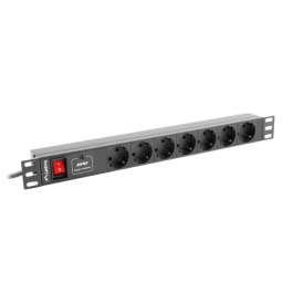 Lanberg PDU-07F-0200-BK Unidad de Distribución de Energía (PDU) 7 Salidas AC Tipo F 1U Horizontal Negro 16A Precio: 20.50000029. SKU: B1FVSQA6EX