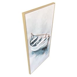 DKD Home Decor Cuadro Mediterraneo Azul Lienzo y MDF 70 x 140 x 4.5 cm (2 Unidades)