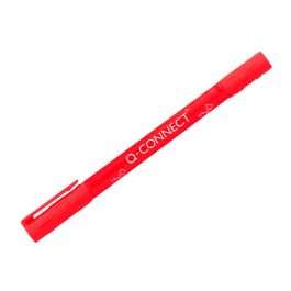 Rotulador Q-Connect Marcador Permanente Doble Punta Color Rojo 0,4 mm Y 1 mm 10 unidades