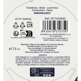 Inde Fiambrera Redonda Hermética Textury 900 ml Ø 17.5 cm (6 Unidades)