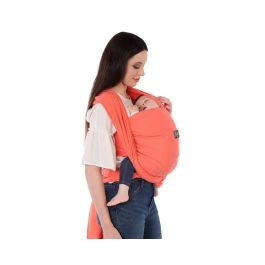 KioKids Fular Porteo Semielástico Ergonómico 100% Algodón Coral para Bebé +0m, Mantiene Posición Natural Ranita, Bolsa y Gorrito