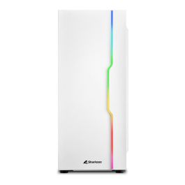 Sharkoon RGB Slider Midi Tower Blanco con Iluminación RGB para PC ATX, micro ATX, Mini-ITX Juego