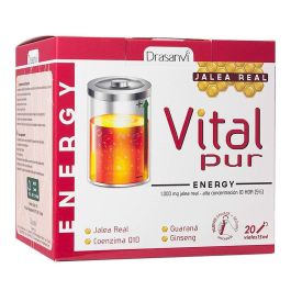 Drasanvi VITALPUR energy viales, Complemento Jalea Real 1000mg, Ginseng, Vitaminas y Hierro, Anti-Cansancio y Fatiga, 20 viales x 15 ml Precio: 29.5000002. SKU: B15KGWMZG3