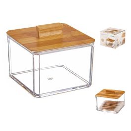 Ballete Organizador cosméticos cuadrado tapa bambú 9.5x9.5x8 cm Precio: 4.49999968. SKU: B1C5HZZ3ND