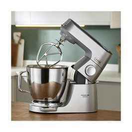 Kenwood KVL85.004SI Titanium Chef Baker XL - Batidora Amasadora Planetaria, 7 L, 1200 W, Función Turbo, Color Plata