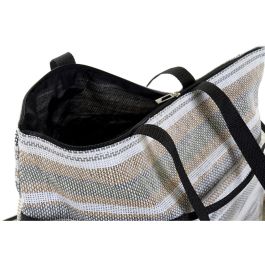 DKD Home Decor Bolso Mediterraneo Pack de 6 Bolsos (2 Sets de 3), Lienzo y Poliéster, Colores Surtidos, 23L x 62A x 44P cm
