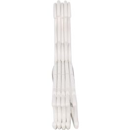 Set de 5 perchas de plástico blanco, 37x18.5 cm, marca Dem (12 Cajas) Set de 5 perchas de plástico blanco, 37x18.5 cm, marca Dem (12 Cajas)