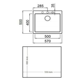 Fregadero de Un Seno Teka FORSQUARE 50 40 TG (60 cm) Fregadero de Un Seno Teka FORSQUARE 50 40 TG (60 cm)