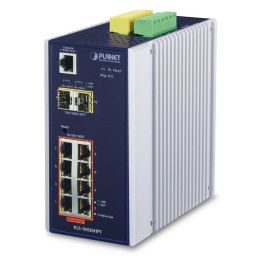 Planet Switch industrial 8 puertos PoE Gigabit 10/100/1000T 802.3at + 2 SFP 1G/2.5G gestionable Precio: 535.49999943. SKU: B1JH75DSNF