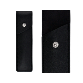 Belius Turbo Roller y estuche aluminio textura punteada negro plateado tinta negro caja de diseño