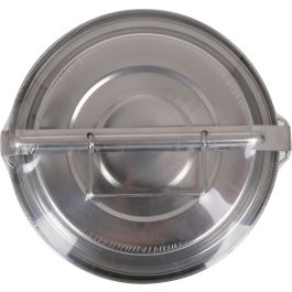 Quttin Fiambrera con Plato de Acero Inoxidable, 21 cm (6 Unidades)