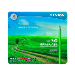 Lyra Lápices de Colores Graduate Caja Metálica de 24 Colores Surtidos