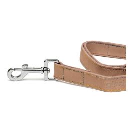 Gloria Correa para Perro Oasis Cuero Alta Calidad Costuras Reforzadas 100 cm x 15 mm Blanco para Paseos - Mosquetón Seguro Robusto