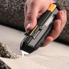 Toughbuilt Cúter Recargable TB-H4S2-03 con 5+5 Hojas, Cuchilla Multiuso y Gancho