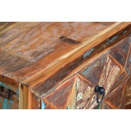 Giner Y Colomer Aparador Madera Reciclada Multicolor 90x150 cm 3 Cajones 3 Puertas