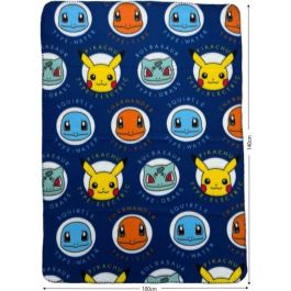 Pokemon POK3700891714181 Manta de forro polar - Caras de Pokemon - 100 x 140 cm