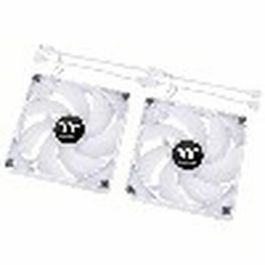 Thermaltake TT CT140 ARGB Sync Ventilador de 140mm para Carcasa PC, 1500 RPM, 77.37 CFM, Blanco (2 Unidades)