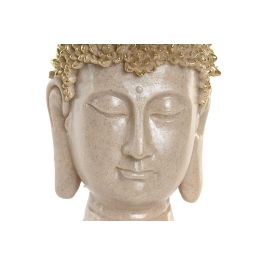 DKD Home Decor Figura Buda Oriental Beige Dorado Resina 14 x 26.5 x 14 cm (6 Unidades)