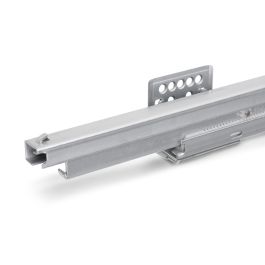 Emuca Bastidor con guías de cierre suave y extracción total para accesorios de armario Quartz, 962-988mm, Aluminio y Plástico, Titanio