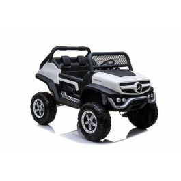 Injusa Mercedes-Benz Unimog Coche Eléctrico Infantil 12V Blanco | Batería Recargable | Edad Mínima 3 Años | Medidas 128x86x84cm