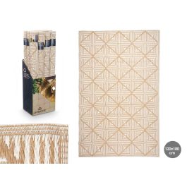 Alfombra Rombos Blanco Beige 120 X 180 Cm Giftdecor (12 Unidades)